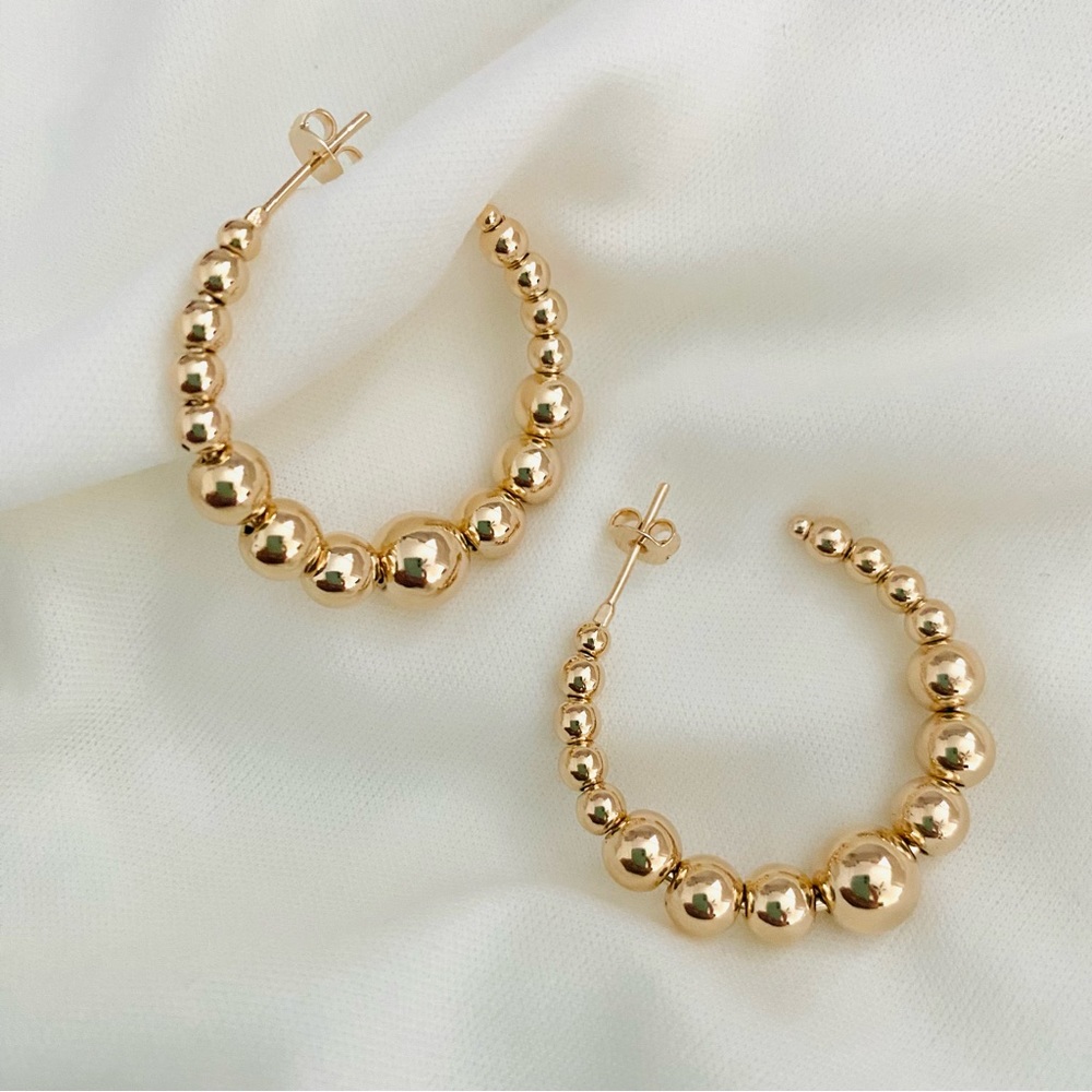 Beaded Hoop Earrings